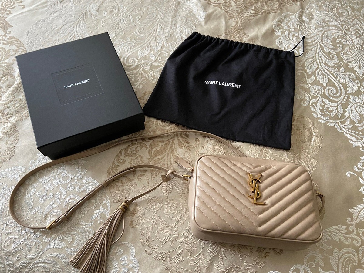 Authentic Yves SAINT LAURENT Lou Crossbody Matellase Camera Bag