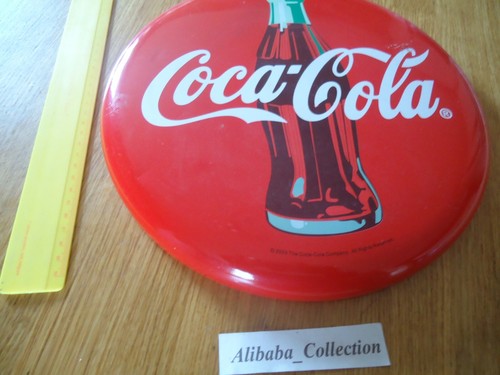 PLAQUE TOLE METAL COCA COLA 2003 EMAILLée? EMAIL ? diametre 31 cm - Picture 5 of 7