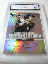TYLER HEINEMAN ASTROS 2013 PRIZM DRAFT PICKS PRIZM AUTO # 84 ROOKIE RC GRADED 10