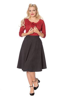 Damen Rost Vintage Retro 50er Belle Schleife Piontelle Oberteil Pullover BANNED Apparel