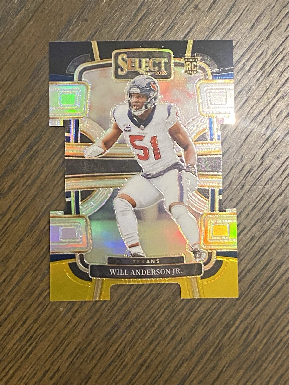 2023 Panini Select - Concourse Black & Gold Prizm Die-Cut #40 Will Anderson RC