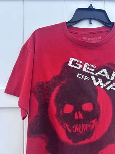 2009 Epic Games GEARS OF WAR Promotional Promo T-Shirt Size M Medium Red - Picture 5 of 14