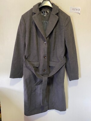 FREEMANS Longline Coat in Dark Grey UK 18 Plus  (ccc413)