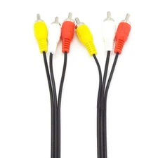 Audio Video Cable 3 RCA Male to 3 RCA Male Connector Adapter Wire Line 1.5M/3M
