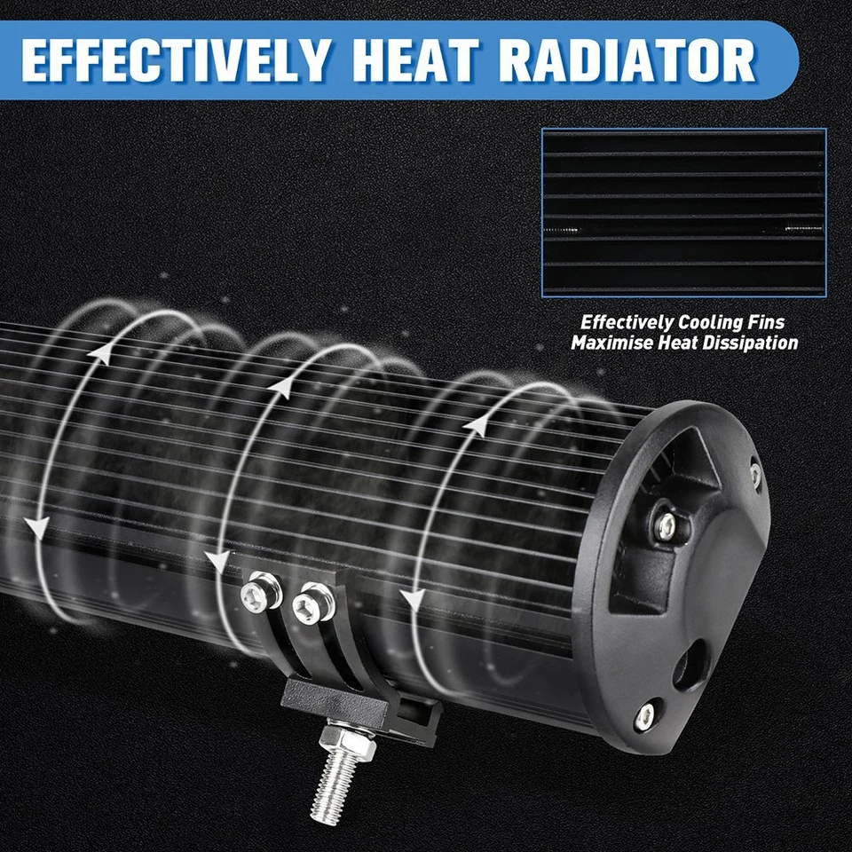 Barra de luces LED de trabajo de 20 pulgadas 1200 W conducción todoterreno para Jeep camión SUV barco UTV ATV Foto 4 de 4