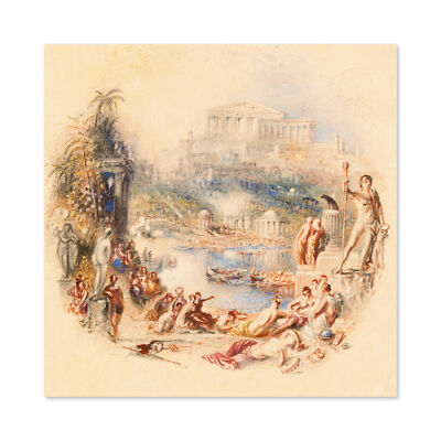 Turner Garden Illustration Thomas Moores Epicurean Painting Wall Art Canvas Prin