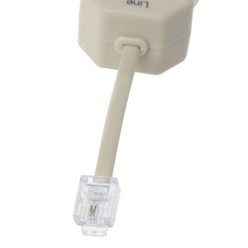 1PC ADSL Modem Rj11 Interface Téléphone Fax En Ligne Splitter Filtre - Photo 2/8