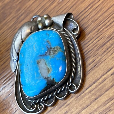 Stunning Vintage TripleSigned O.J Navajo Gem Turquoise
