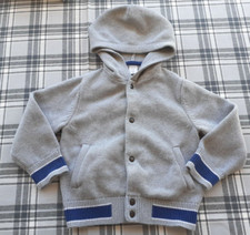 Baby Gap Toddler 5 years Boys Snap Shut Hooded Gray Sweater Knit