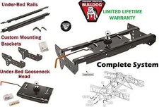 BULLDOG COMPLETE UNDERBED GOOSENECK TRAILER HITCH SYSTEM 99-16 FORD F250 F350