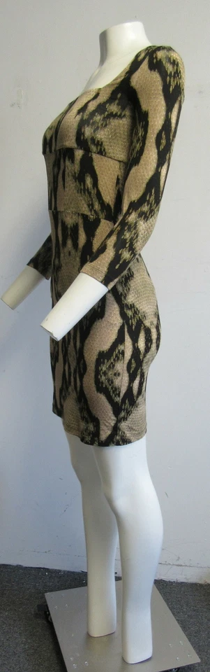 Vestido de manga comprida JUST CAVALLI estampa de cobra tamanho 42 - Imagem 3 de 4