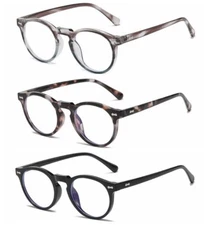 Bifocal Stylish Rivet Business Round Bifocal Reading Glass +1.0 1.25 1.75~+3.0