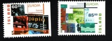 Iceland 2003 - Europa Poster Art Set of 2 Booklet Right Imperforate - MNH