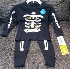Size 18 Months Halloween Skeleton 2-Piece Pajamas Carter's Glows in the Dark New
