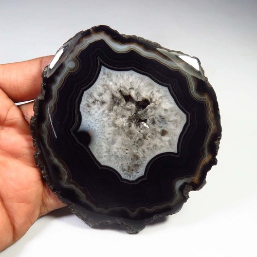 Geoda druzy rebanada natural ágata cabujón rebanada de color negro ágata piedra preciosa BS-E - Imagen 125 de 195