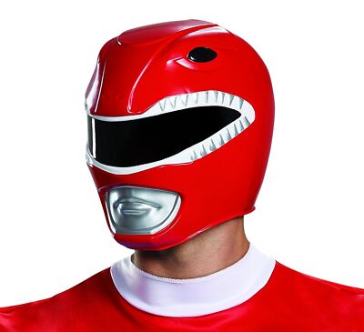 Red Ranger Helmet Mighty Morphin Power Rangers Halloween Costume Accessory 