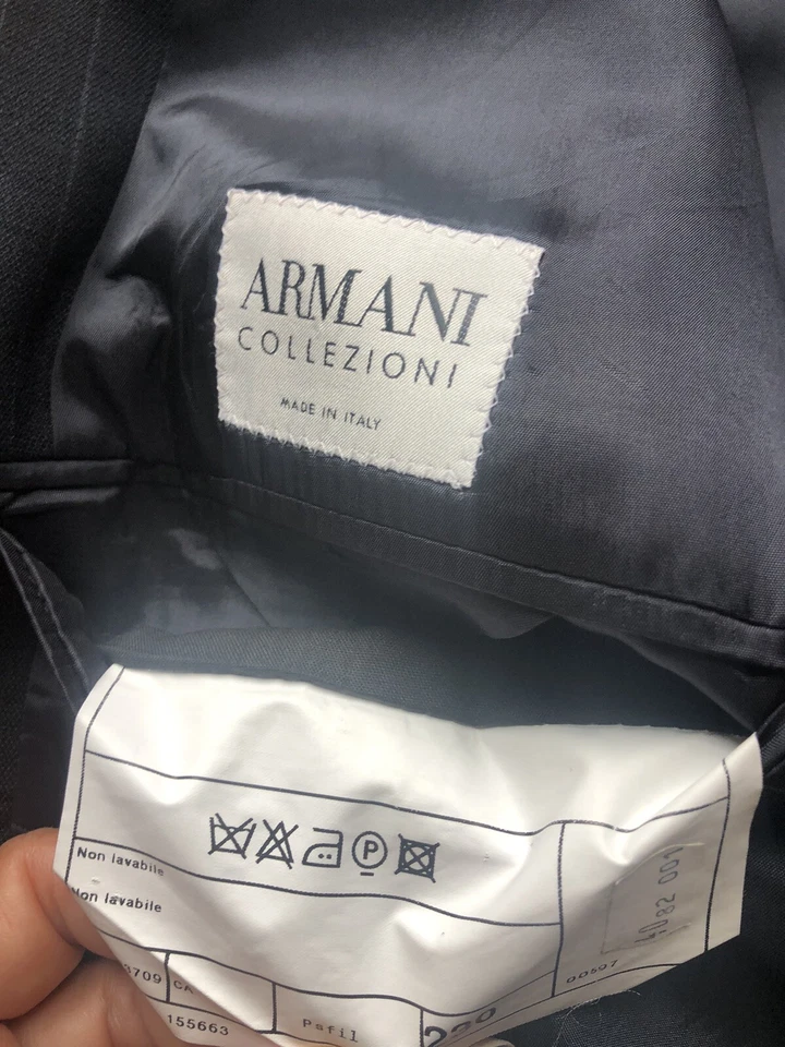 Chaqueta de traje para hombre Armani Collezione talla 40 R muy defectuosa precio firme Foto 2 de 4