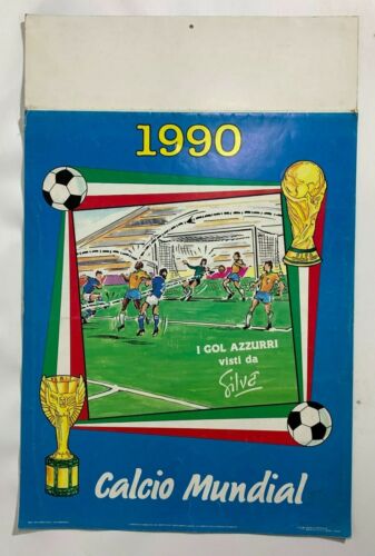 72701 CALENDARIO 1990 - Calcio Mundial - I Gol azzurri visti da Silva - Picture 1 of 2