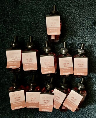 Bath & Body Works X11 Pc Set INTO THE NIGHT Wallflower Oils Free Shipping Nwt