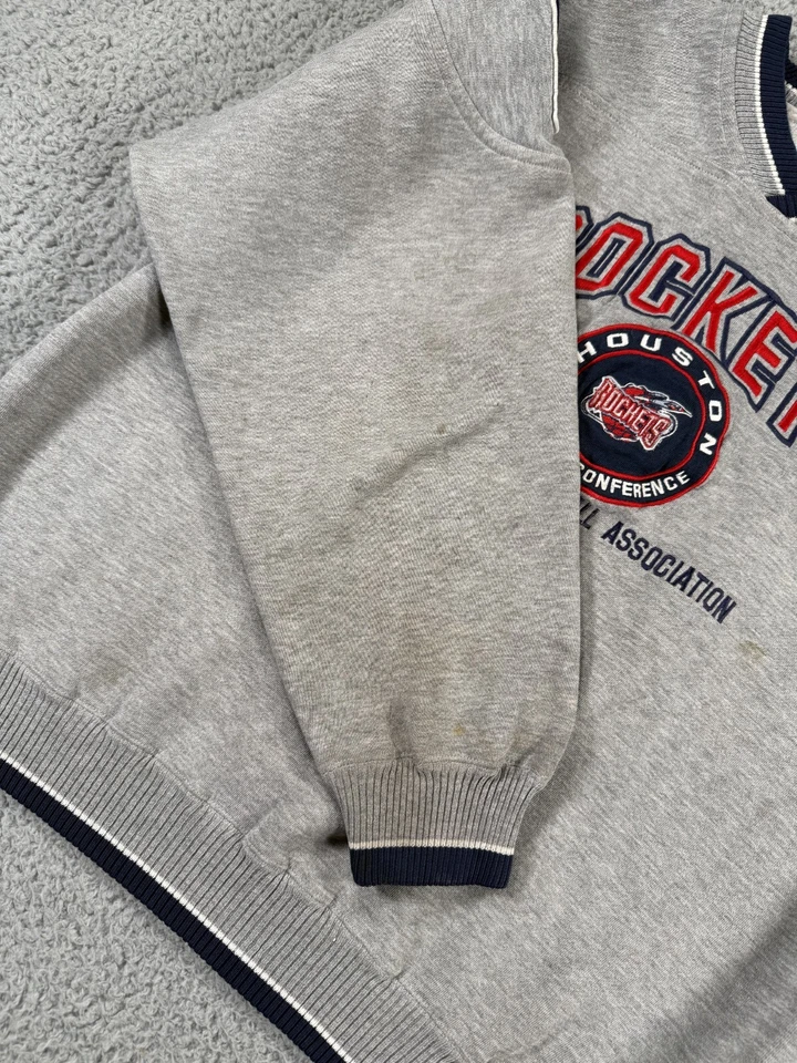 Moletom vintage NBA Houston Rockets gola redonda XL basquete Lee Sport Distress - Imagem 4 de 4