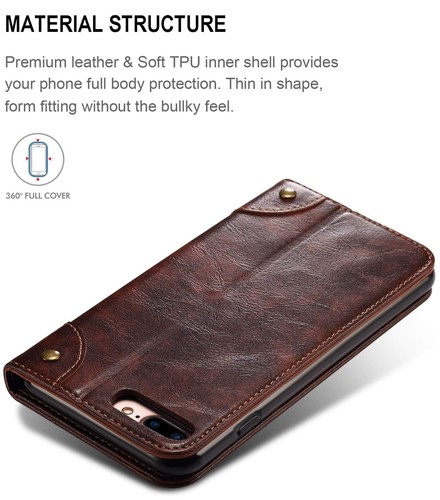 SINIANL iPhone 8 Plus Case, iPhone 7 Plus Case, Leather Wallet Folio Case Mag... - Picture 4 of 6