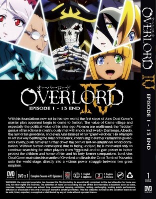 DVD ANIME OVERLORD SEASON 4 VOL.1-13 END ENGLISH DUBBED ^ENGLISH