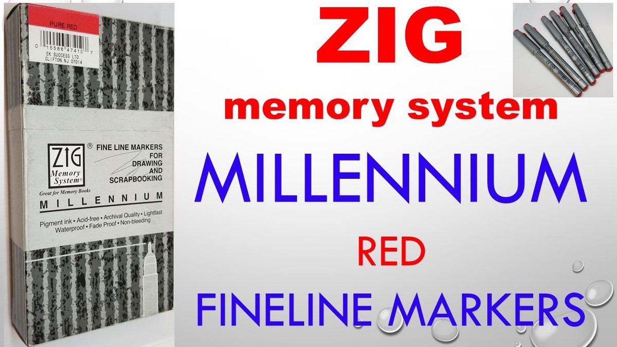 AUTHENTIC ZIG MEMORY SYSTEM MILLENNIUM PIGMENT INK PEN .05 (RED