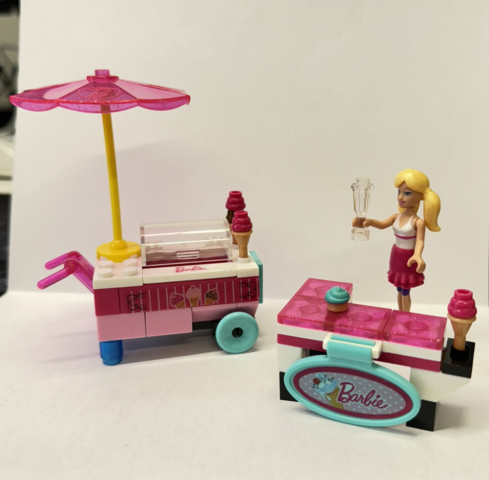 Mega Bloks Barbie Build 'n Style Ice Cream Cart | eBay UK