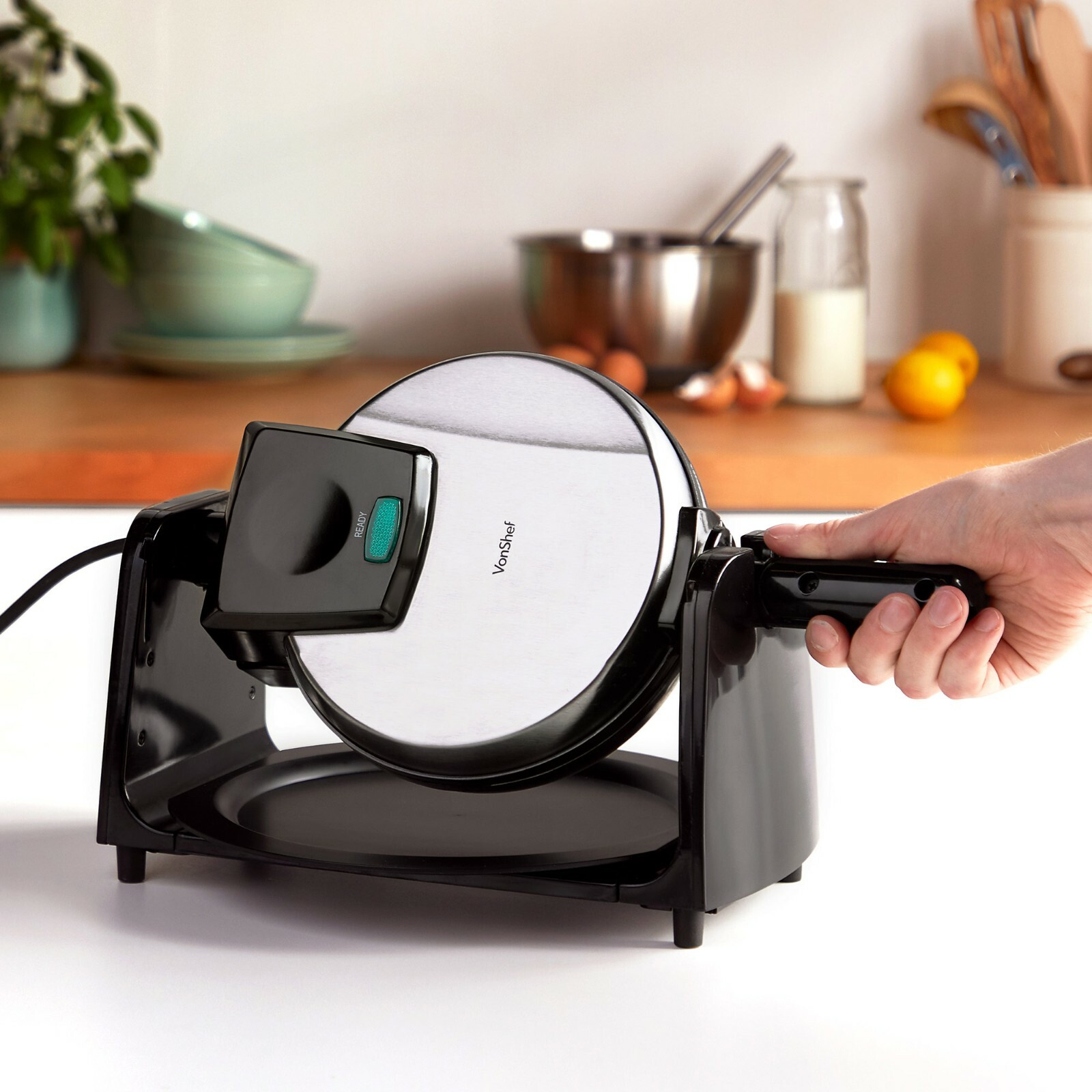 vonshef rotary waffle maker