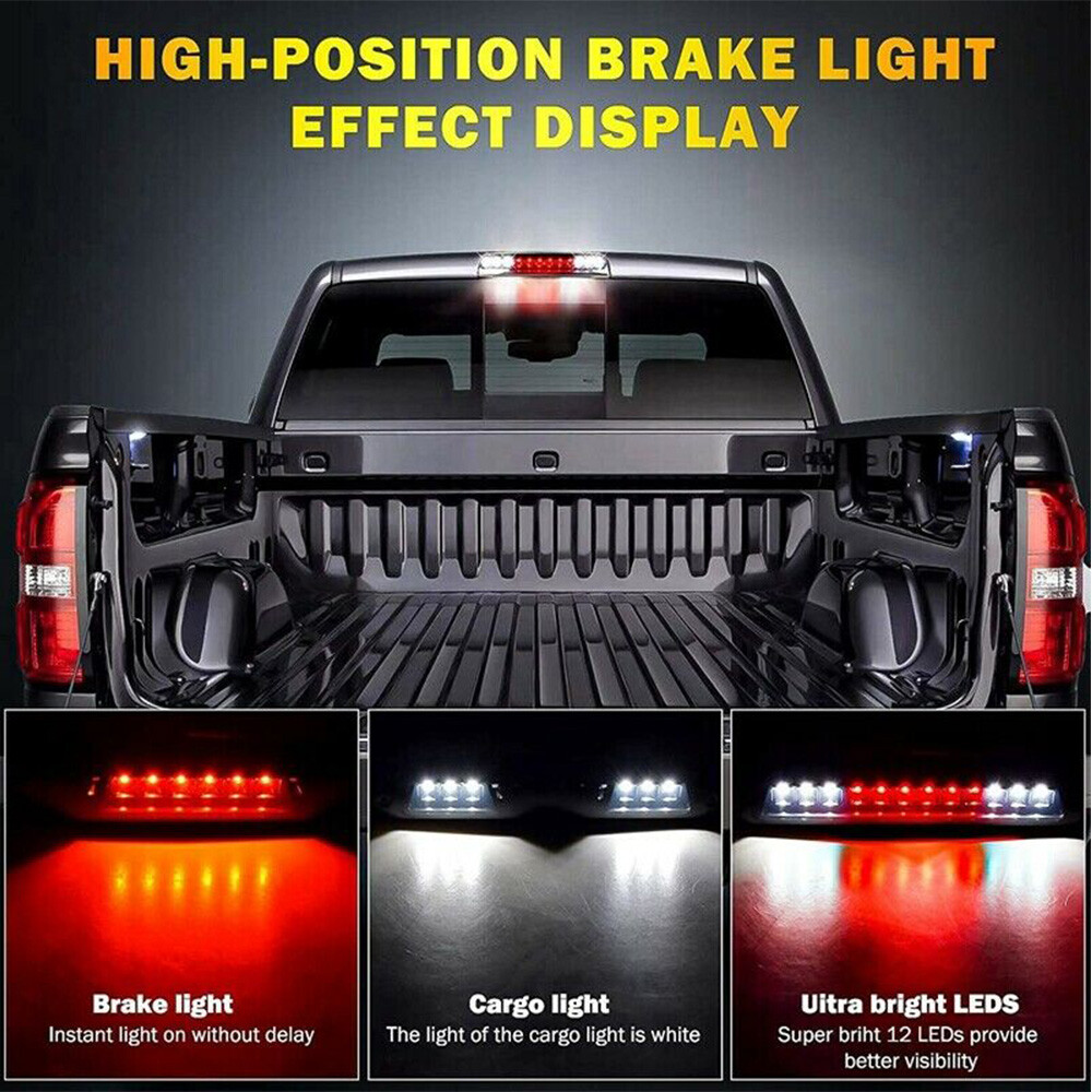 For 1994-2002 Dodge Ram 1500/2500/3500 Smoke High Mount LED 3rd Brake Light Lamp