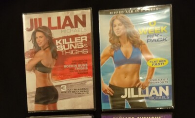 2 NEW Jillian Michaels DVDs - 6 Week Six-Pack plus Killer Buns & Thighs 
