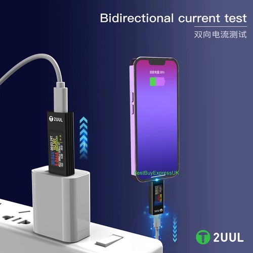 USB-C AmMeter Charing Mate Detector 2UUL PW21 Mini for Mobile Phone Repair UK - Picture 3 of 9