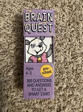 Brain Quest Preschool Ages 4-5 Deck 1and 2 Revised 4th edition EUC