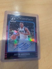 2016-17 Panini Optic Signature Series Purple Justin Anderson Autograph Mavericks