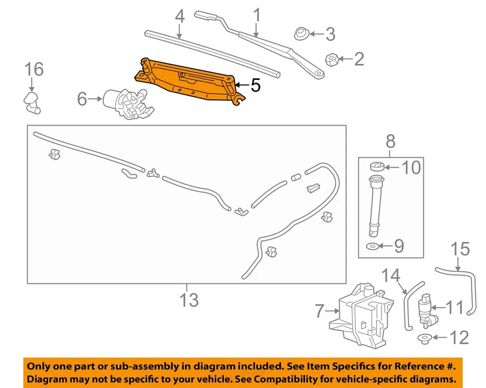 Used Windshield Wiper Linkage fits: 2012 Chevrolet Sonic Grade A - Image 3 of 4