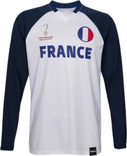 Official FIFA 2022 World Cup Boys Wht/Blue_Football Shirt_FRANCE_100%Poly_4Years