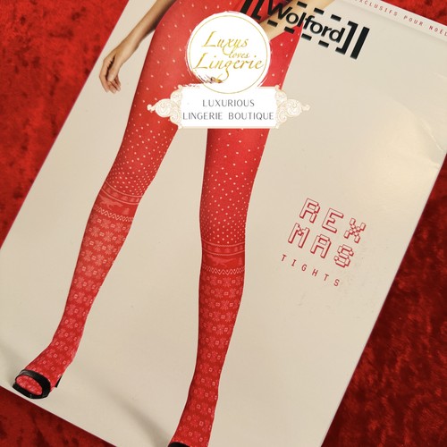 Rex Mas Tights by Wolford XS Red White Tights Christmas Dino Design - Picture 2 of 8