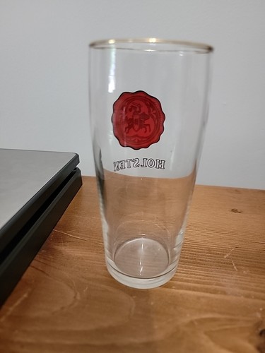 VTG Holsten Beer Glass 6oz. German Beer Half Pint Gold Rimmed - Picture 4 of 5