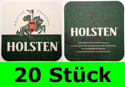 20 Stück Bierdeckel Holsten Brauerei Hamburg Bar Party Theke Tresen