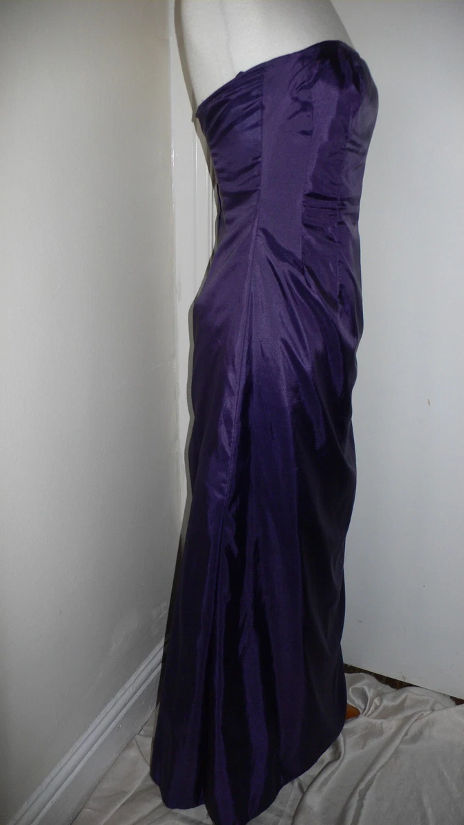 10 Long Purple Taffeta Dress by Topshop Prom Bridesmaid