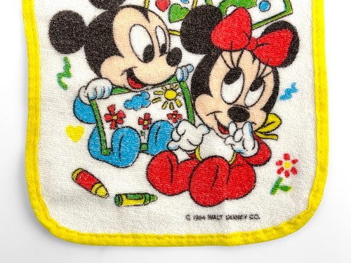 BAVAGLINO VINTAGE PLAYSKOOL 1984 DISNEY BABIES TOPOLINO/MINNIE MOUSE VINILE RETRO - Foto 3 di 10