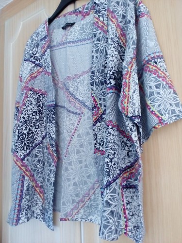 Peacocks Cardigan Ladies kimono blouse blazer top Size 12-14 - Picture 5 of 8