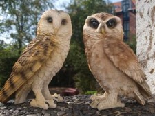 Eule Eulen Deko Figur Kauz Schleiereule Gartenfigur 20cm wetterfest NEU