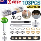 <!--F#f_0-->Eyelet Punch Die Tool Kits +100set 6mm Eyelets Grommet Washer For Leather Craft<!--F/-->
