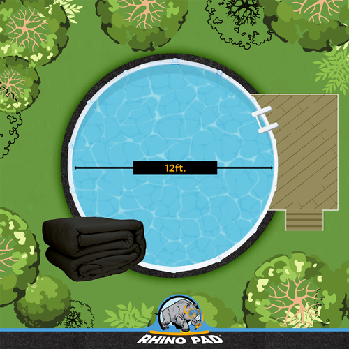 Rhino Pad Above Ground Swimming Pool Liner Shield Protector (Choose Size) - Picture 9 of 40