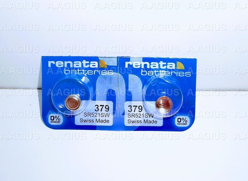 5 Batterie Da Orologio Renata 329 Made In Swiss All'ossido Di - Foto 8