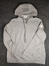 Adidas Womens Fleece Hoodie XL Gray GP9870 Pullover Sweatshirt 28x23 Soft Comfy