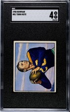 TOBIN ROTE/PACKERS 1950 Bowman Football RC/ROOKIE Card #81 SGC 4 VG-EX. rookie card picture