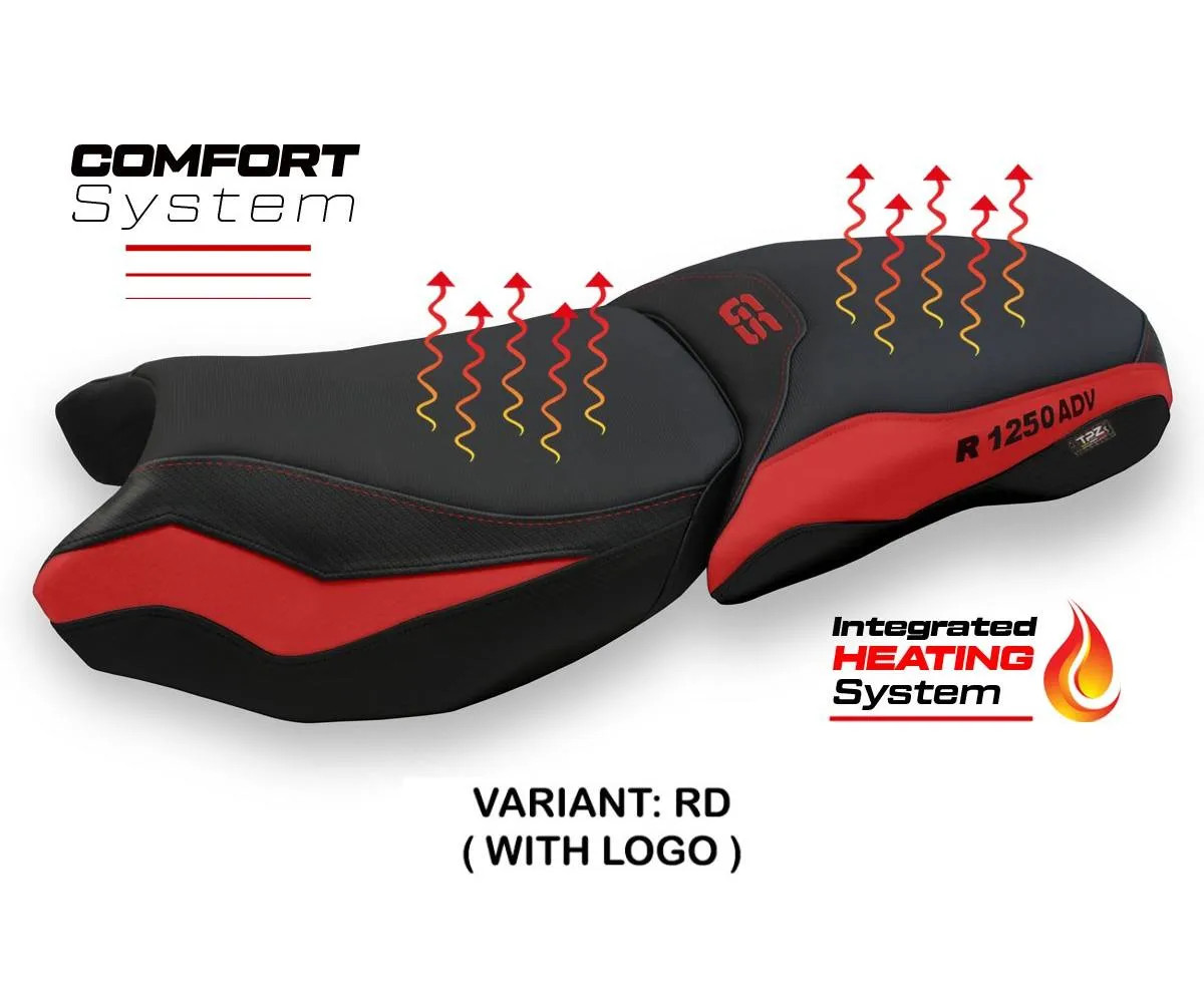 Seat cover heating Comfort Red + logo Tpz compatible BMW R 1250 GS ADV 2019 2026