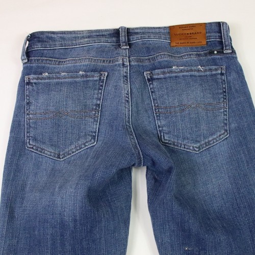 Lucky Brand Lil Maggie Jeans Women 0/25 Blue Bootcut Distressed Low Rise 28x34 - Picture 13 of 15